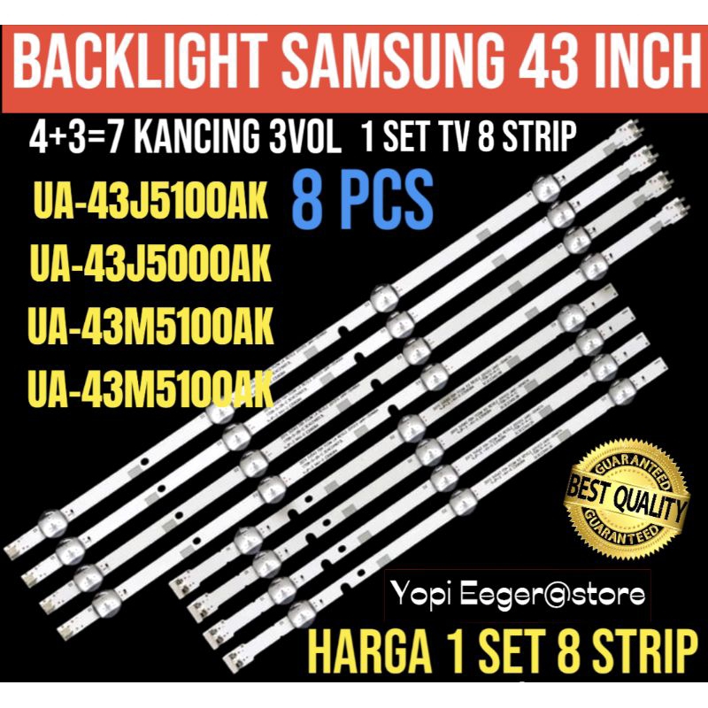 SAMSUNG 43INCH LCD LED TV BACKLIGHT UA43J5000AK- UA43J5100AK- UA43M5100AK