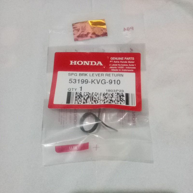 RIGHT BRAKE HANDLE SPRING CBS HONDA BEAT VARIO SCOOPY VARIO125 AHM 53199-KVG-910