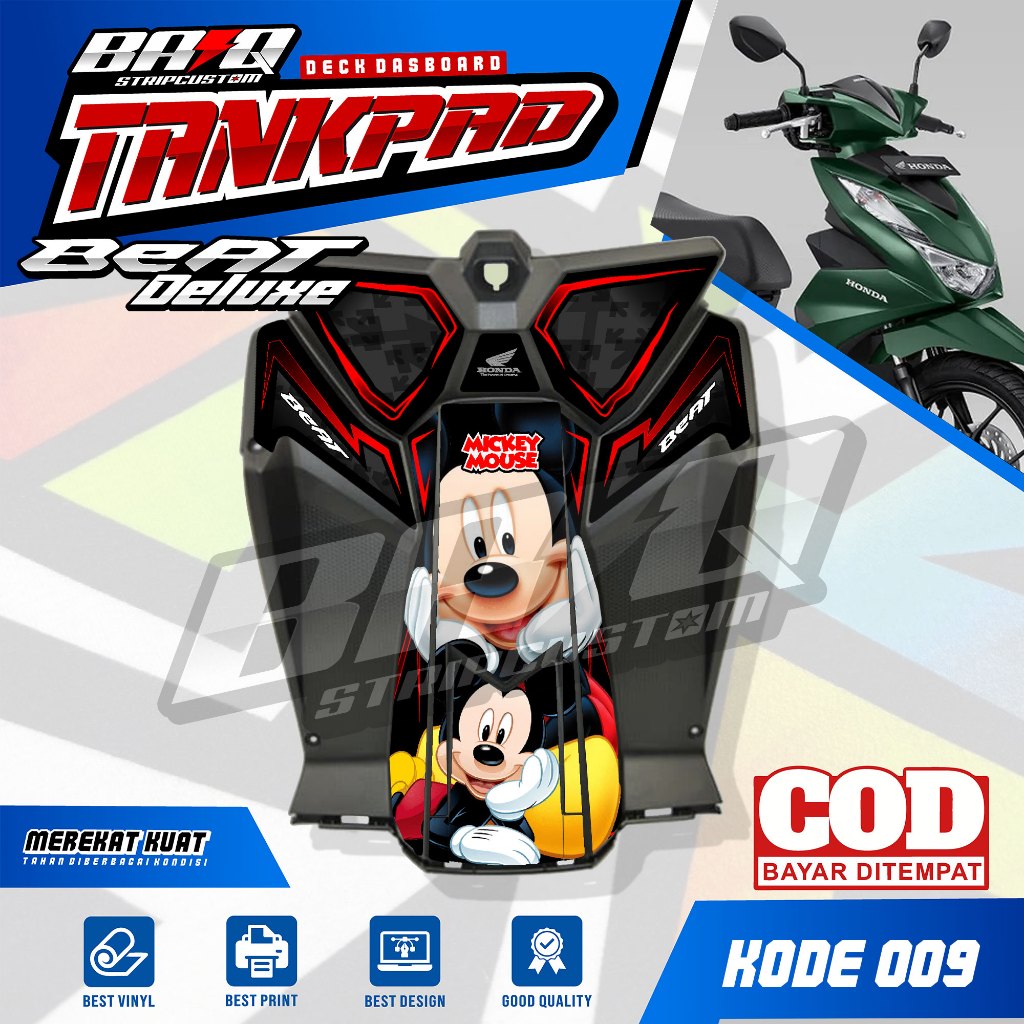 สติ๊กเกอร์ STRIPING PROTECTOR DASHBOARD TANKPAD DECKPAD BEAT DELUXE MICKEY MOUSE 010