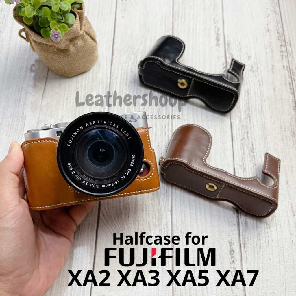 หนัง Halfcase สําหรับ Fujifilm XA2 XA3 XA5 XA7 Case Body