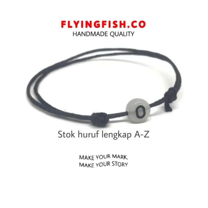 ALPHABET INITIAL BRACELET [เรืองแสงในที่มืด] - FLYINGFISH.CO