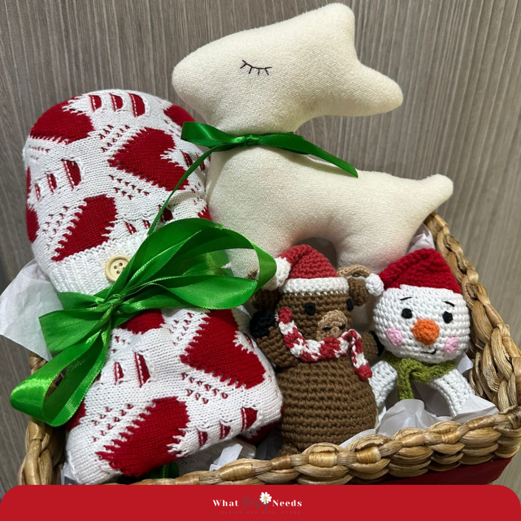 What Baby Needs - ชุดของขวัญ Carol / กระเช้าคริสต์มาสสําหรับเด็ก / ของขวัญคริสต์มาสสําหรับทารก 0-3 ป