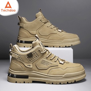 Techdoo Sepatu Pria Hiking Kasual Sneakers Anti Slip Sepatu Lari Olahraga Cowok Outdoor Shoes Kerja Santai Fashion MC464