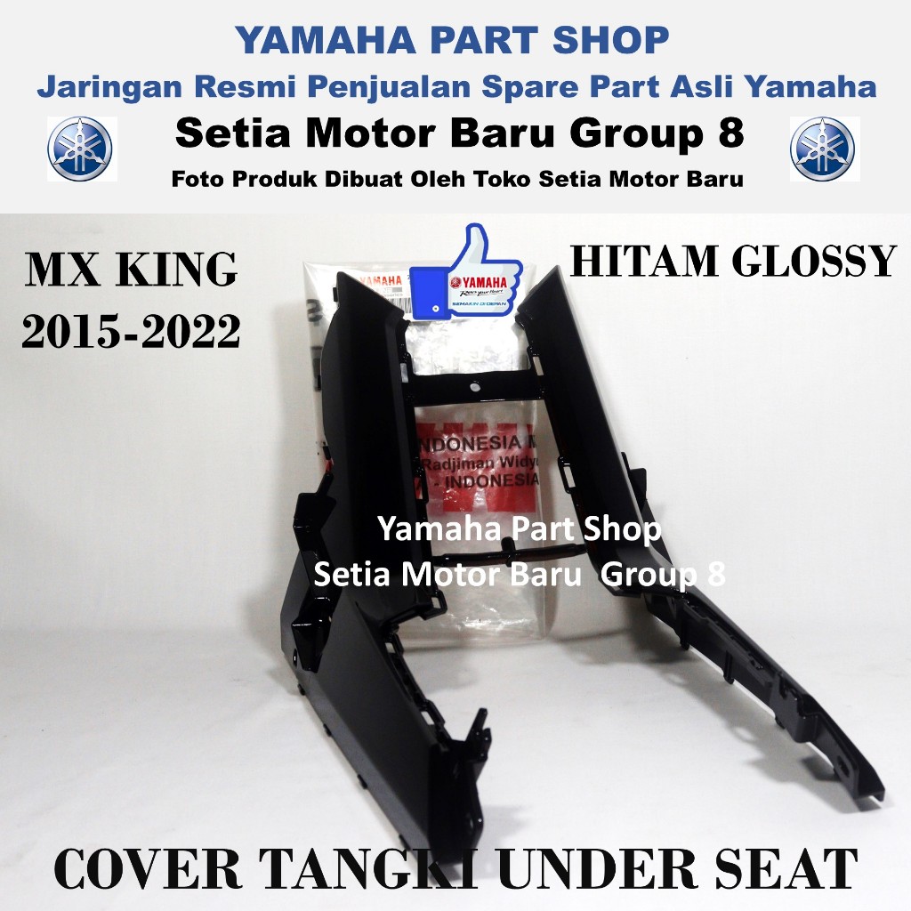 Hitam Cover Tengki Under Seat Glossy Black MxKing Mx King Original Yamaha Surabaya