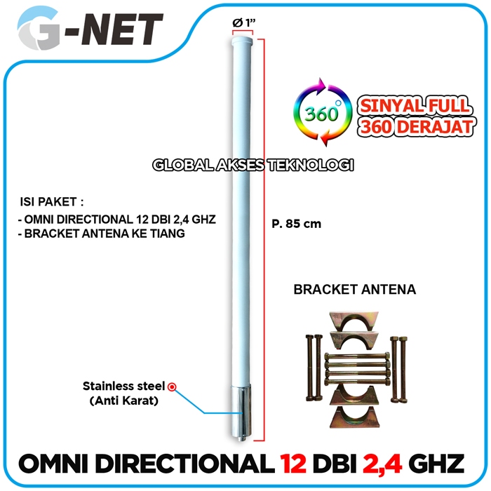 Ubiquity GNET Omnidirectional 12 dBi เสาอากาศ wifi 2.3 ghz เหมาะสําหรับจรวด ubquity M2 / Mikrotik ร่