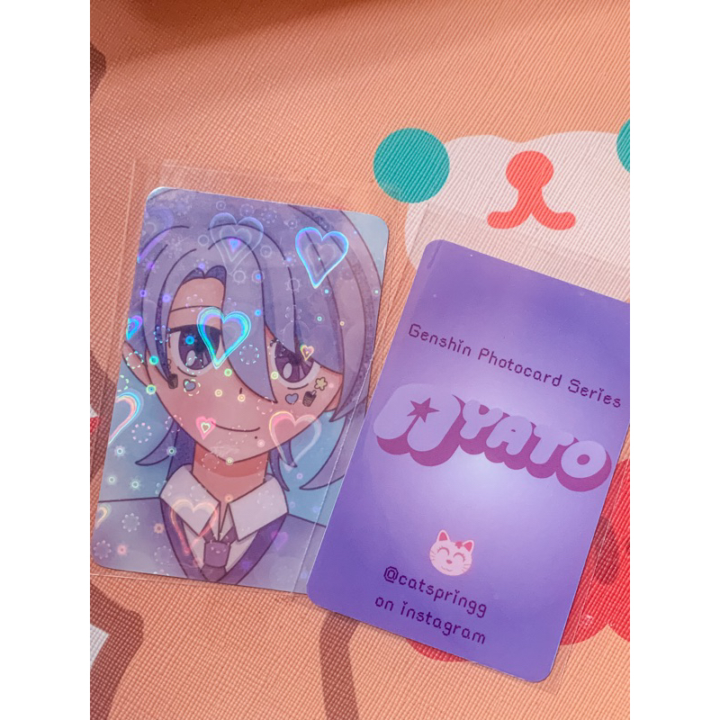 Genshin Impact Ayato School ID photocard โดย catspringg