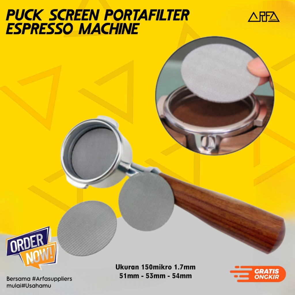 Puck Screen Portafilter Espresso Machine 150 Micron 51mm 53mm 58mm 1.7mm