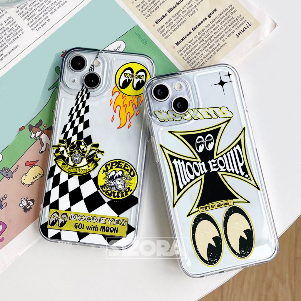 SIZORA OFFICIAL - ME2 - IPH 7PLUS 7 8 X XR XS XSMAX 11 11PRO 11PROMAX 13MINI 13PRO 12PROMAX 12MINI 12PROMAX 14PRO 14PLUS 14PROMAX Softcase Clear Case MOONSEYE