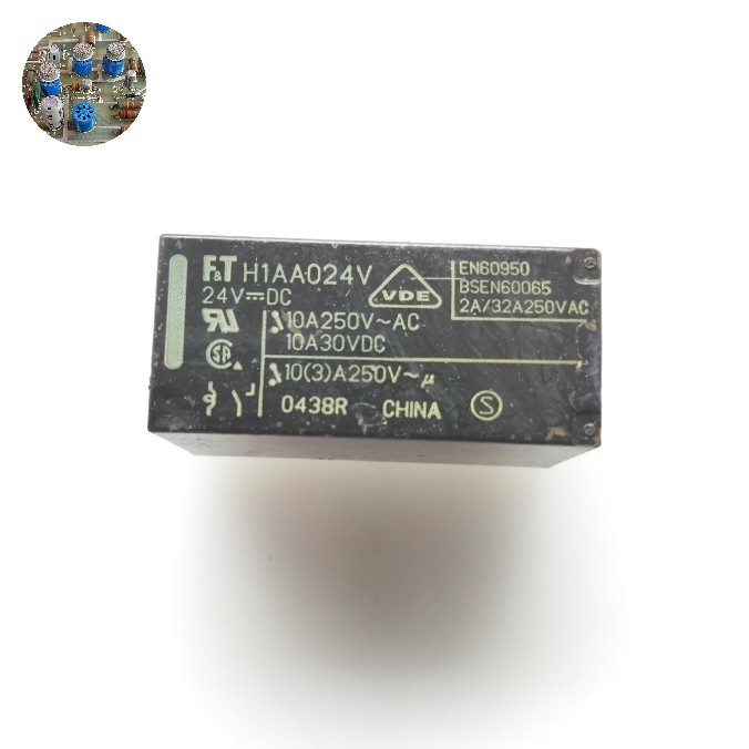 รีเลย์ F&T H1AA024V รีเลย์ SPST 4 พินคอยล์ 12V DC Contact 10A 250V AC