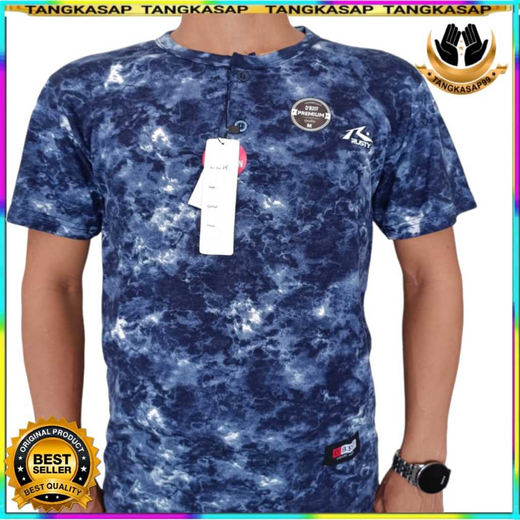 เสื้อยืด Dbest Kaos Distro Men Button Model By: TANGKASAP