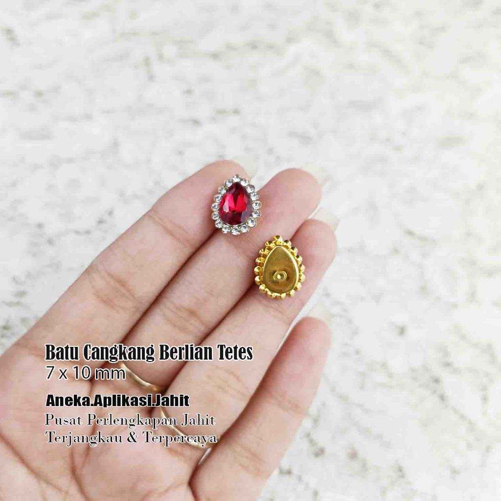 MATA 12 ชิ้นจานทองน้ํา DIAMOND SHELL STONE / DIAMOND TEAR SHELL 7X10 MM
