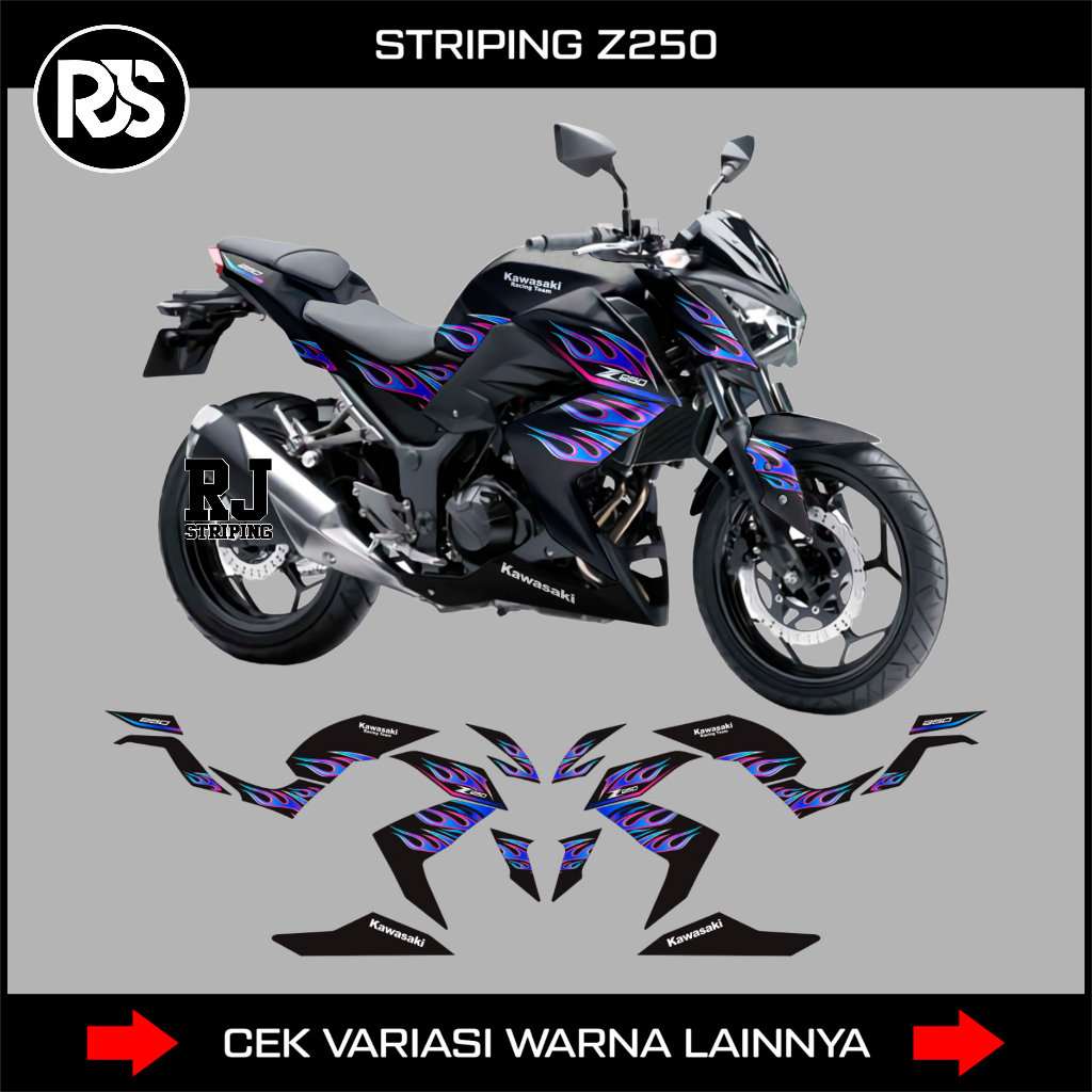 Ninja Z250 สติ๊กเกอร์ STRIPING FIRE MOTIP / FIRE สติ๊กเกอร์ DECAL สําหรับ NINJA Z250 / KAWASAKI NINJ