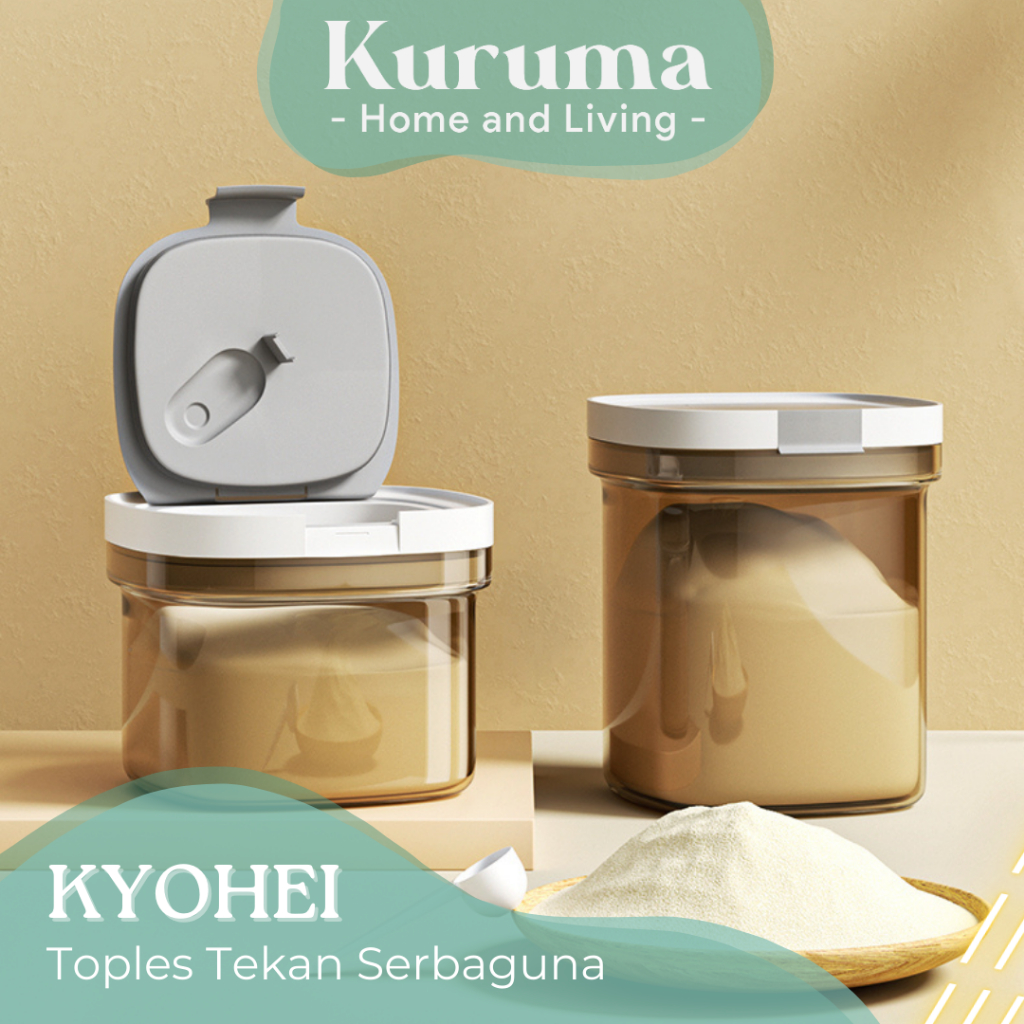 Kuruma KYOHEI กระปุกใส่ขนมขบเคี้ยว น้ําตาลใส สุนทรีย์ ห้องครัว เครื่องเทศ โหลเก็บอาหาร มินิมอล ใส อาหารขนาดเล็ก โหลแน่น