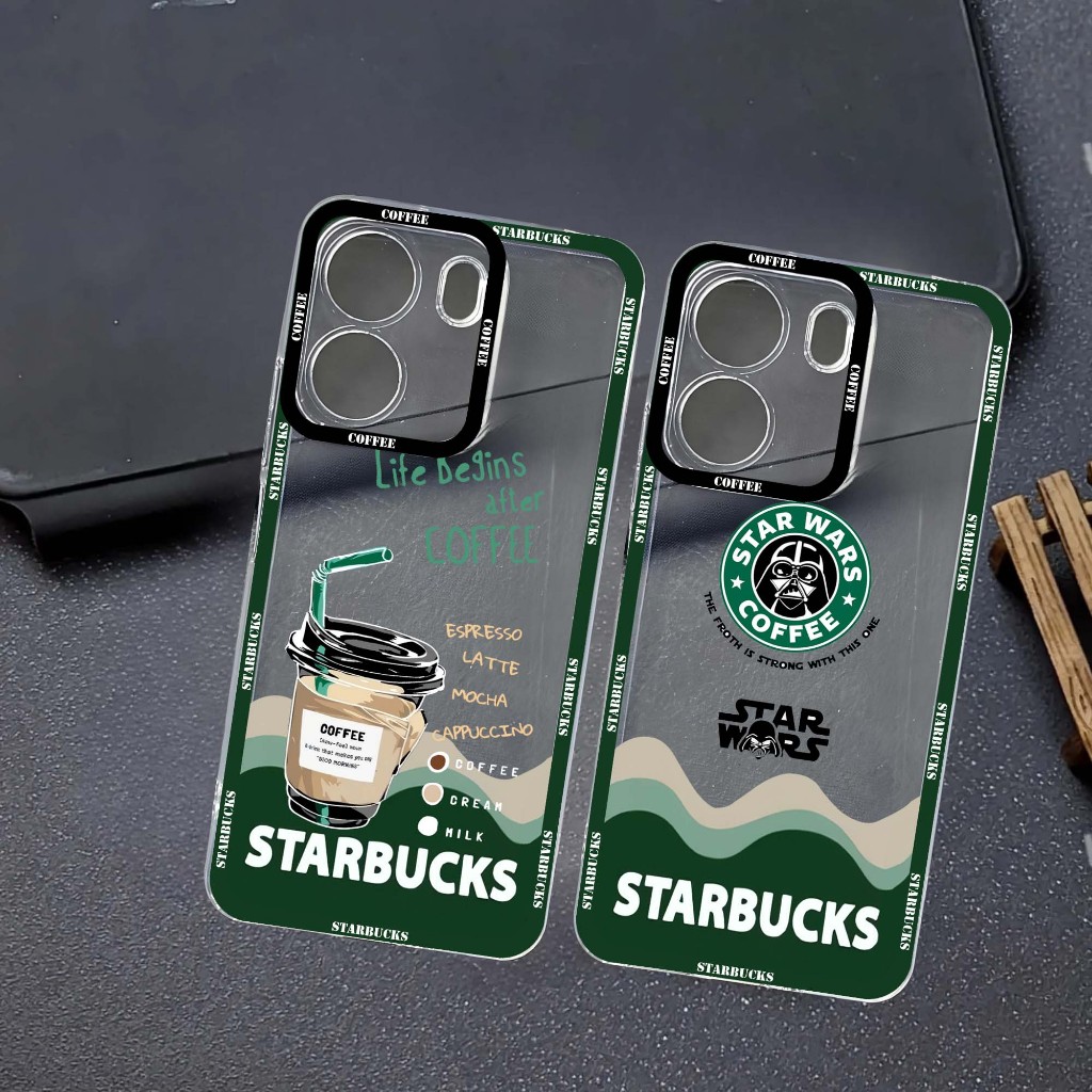 DY-839 เคสใส REDMI 13 C 4G ใหม่ 2023 SOFTCASE SILICON COFFEE MOTIF