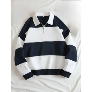 SWEATER SALUR NY BROOKLYN SWEATER RUGBY WANGKI PRIA WANITA