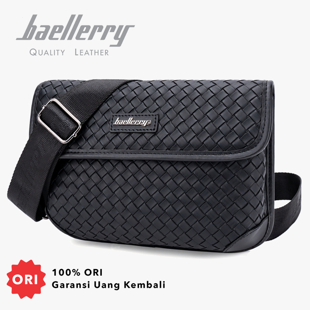 Baellerry N8915 BAEOS Premium PU Leather Fashion Men & 39;s Sling Bag