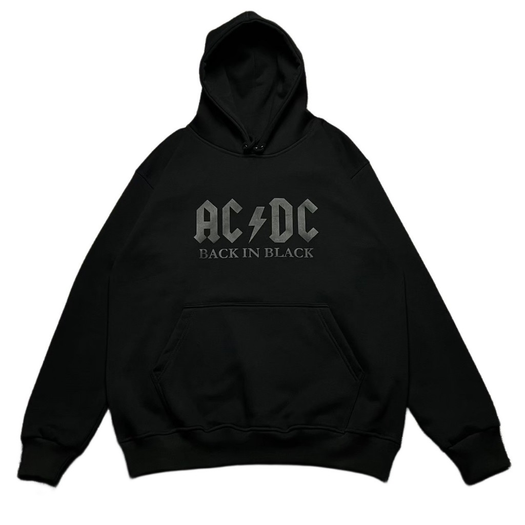 Pull&bear AC DC ACDC BACK IN BLACK HOODIE JACKET