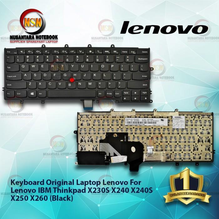 Lenovo IBM Thinkpad X230S X240 X240S X250 X260 คีย์บอร์ดสีดํา