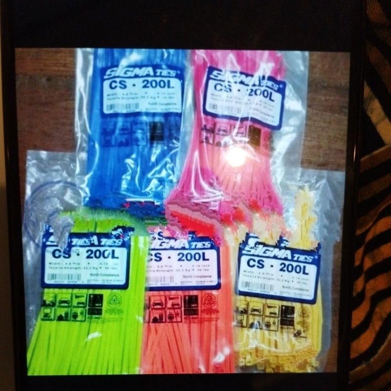 SIGMA สาย มอก. TIES 20CM 200X3.6MM สีคอนเทนติส 100