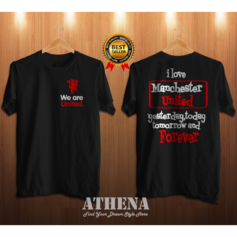 เสื้อยืดแขนสั้น unisex i love united ready