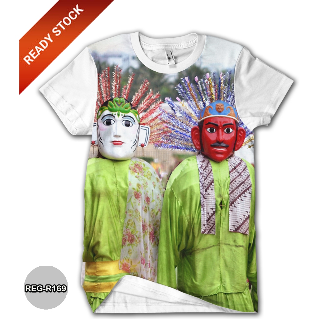 เสื้อยืด Ondel Ondel สําหรับเด็กและผู้ใหญ่ เสื้อผ้าเด็ก Betawi REG-R169 แฟชั่น