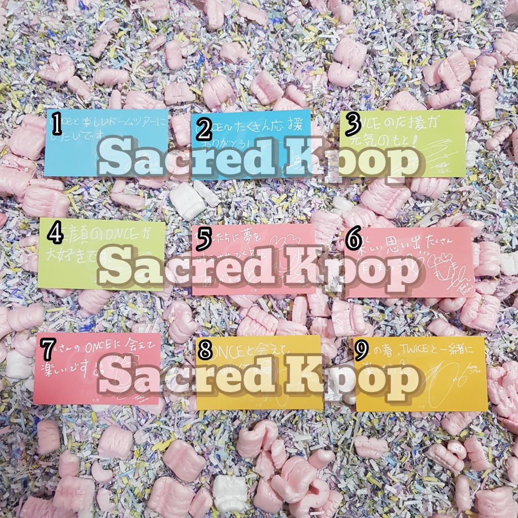 TWICE Japan Message Card Collection อย่างเป็นทางการ