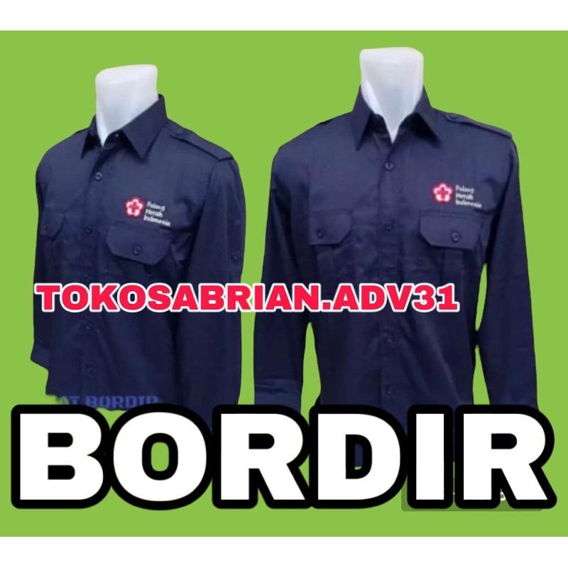 Merah KEMEJA PMI SHIRT PMI CLOTHES PMI UNIFORM INDONESIAN RED CROSS SHIRT