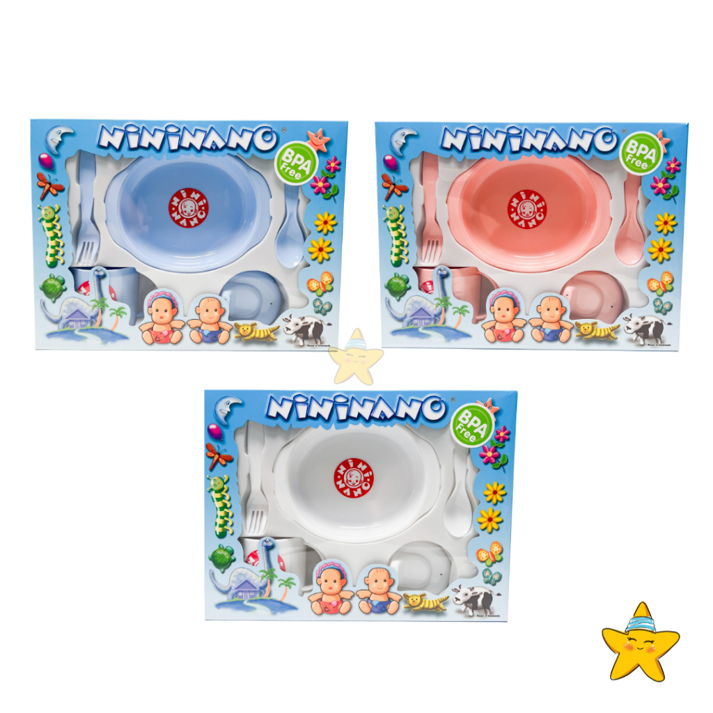 Hbk Ninano 7In1 Feeding Baby Gift Set ทารกแรกเกิด Mpasi Eating Utensils Package