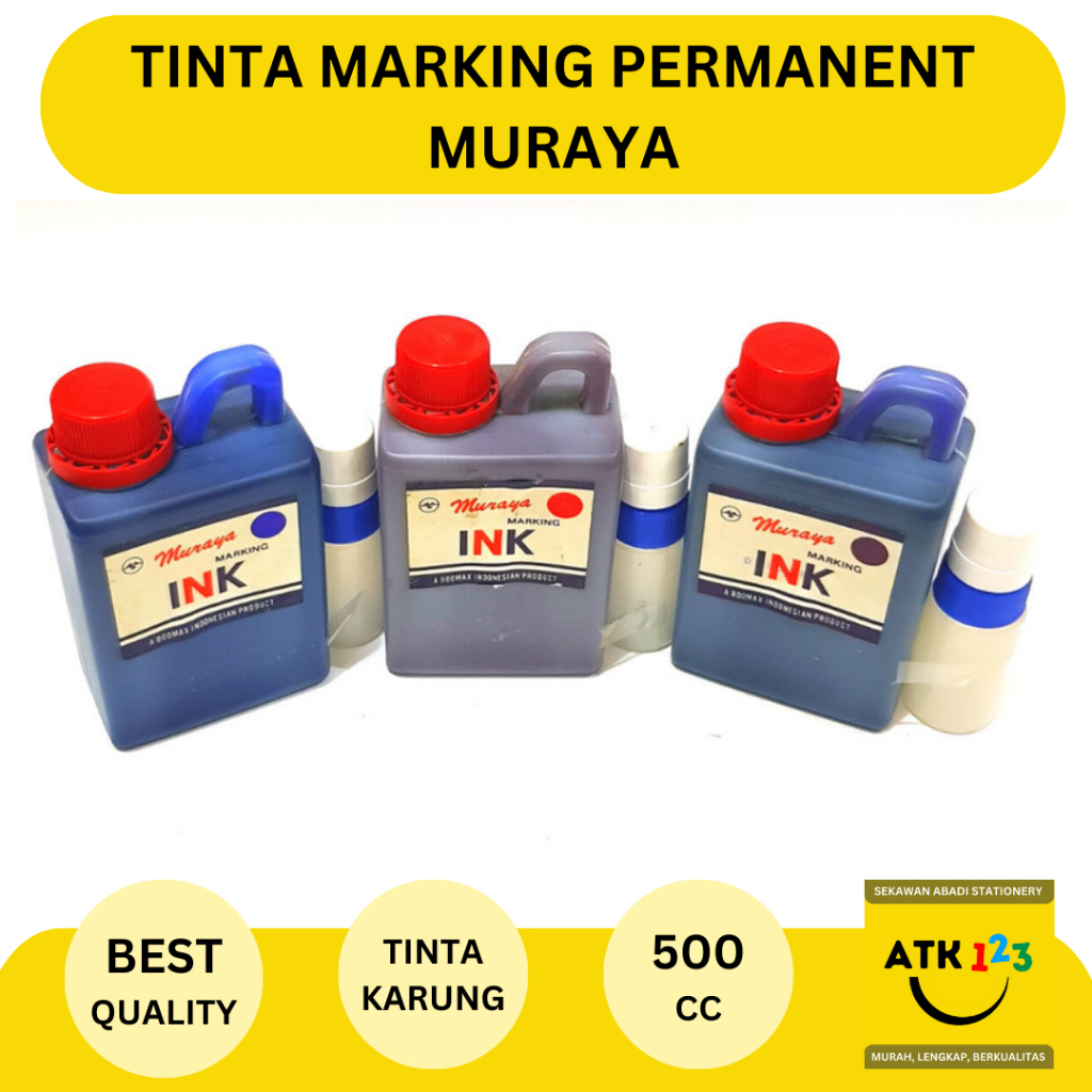 MURAYA Ink Sack Muraya Brand Marking Ink + ขวดเขียน (500mL / 1/2 L)