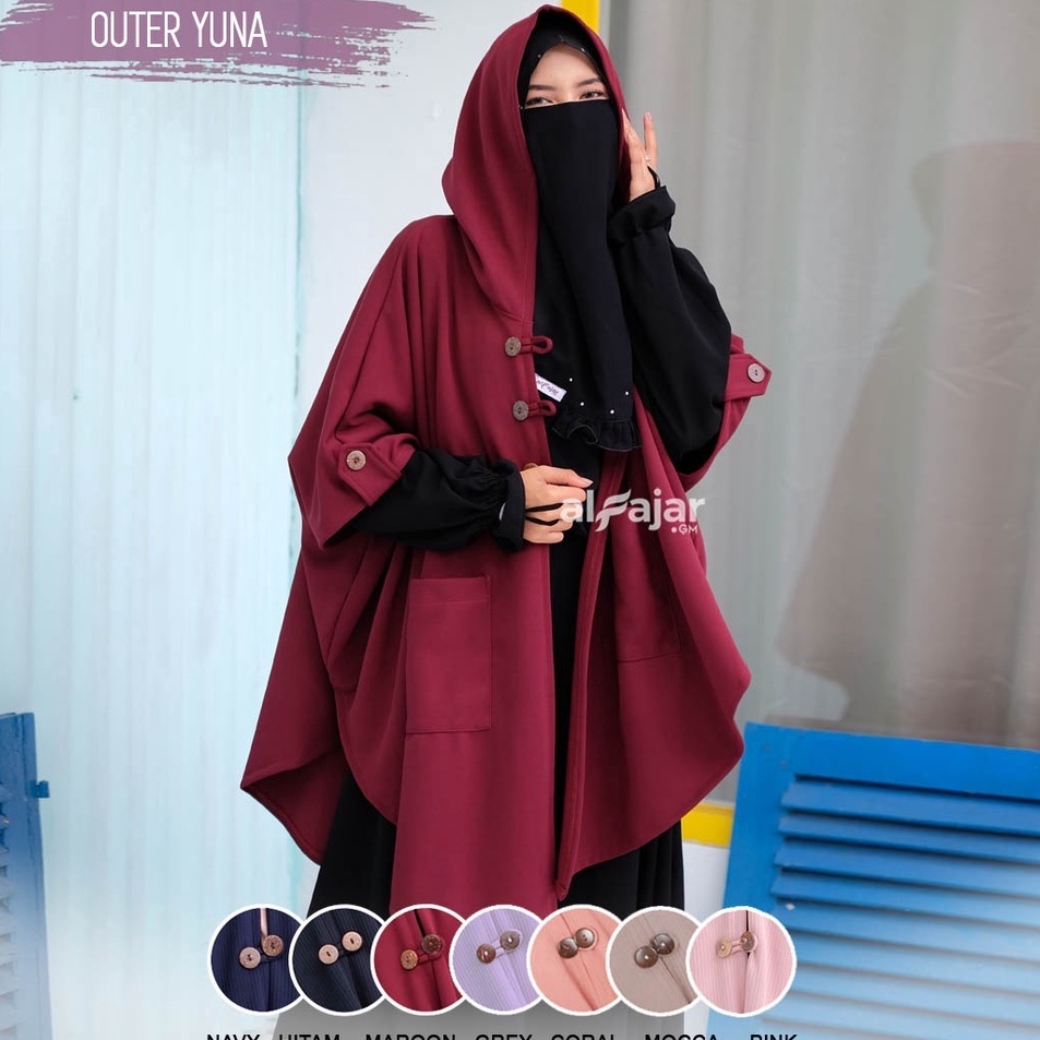 Coder8R2d เสื้อฮู้ดตัวนอก Syari YUNA โดย Alfajar