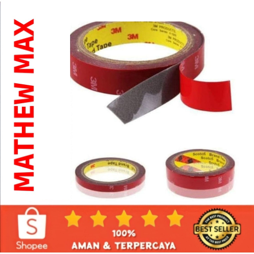 MERAH BB Double Tape 3M ฉนวนโฟมสีแดง