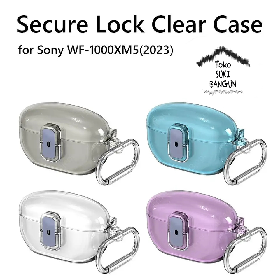 Sony WF-1000XM5 ซิลิโคน SECURE LOCK Casing Cover กระเป๋า Protector WF 1000XM5 WF1000XM5