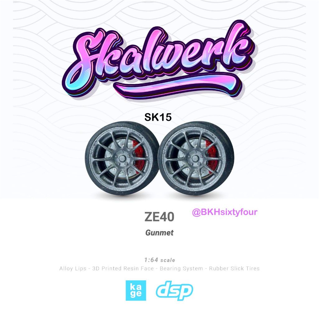 SKALWERK ZE40 VOLK RACING 10 มม. Diskbreak+Bearing High Detailing