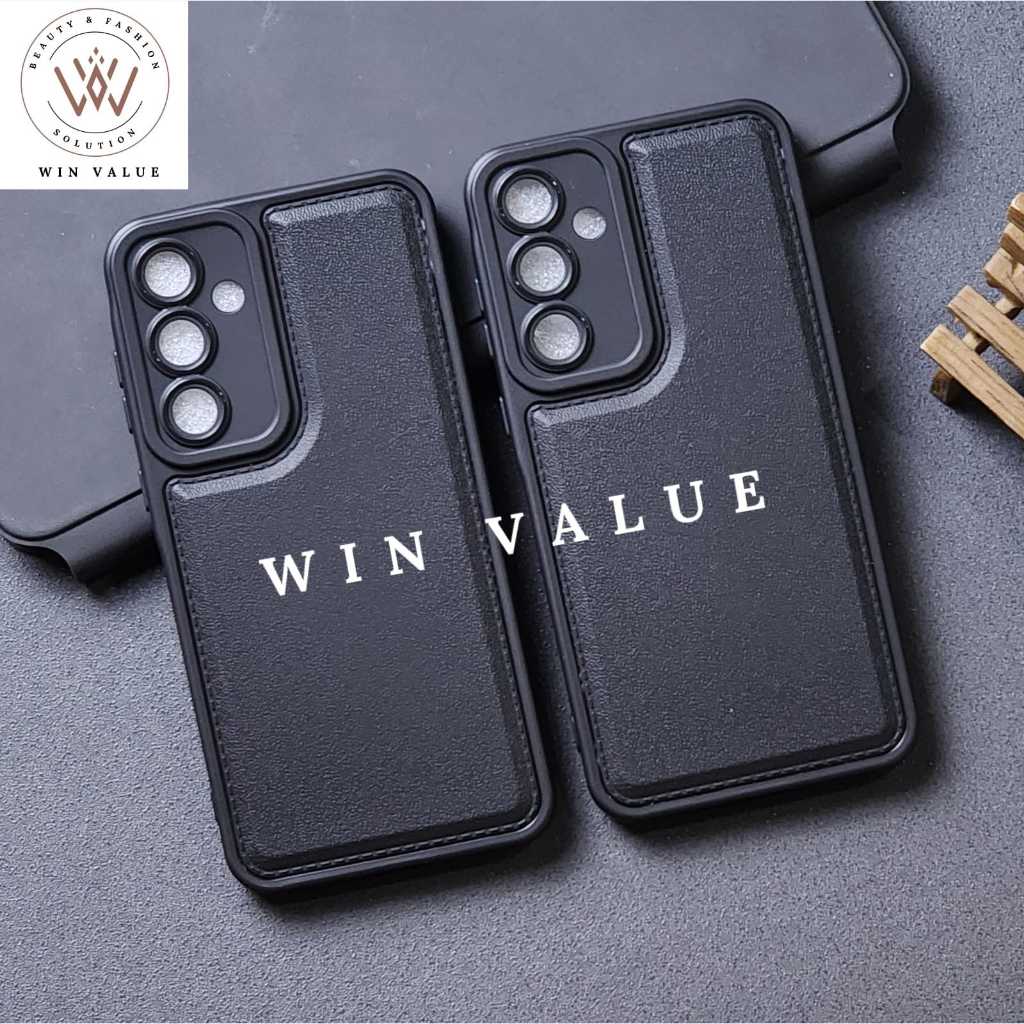 Samsung A55 5G Case Leather Black Softcase Leather Samsung A55 5G