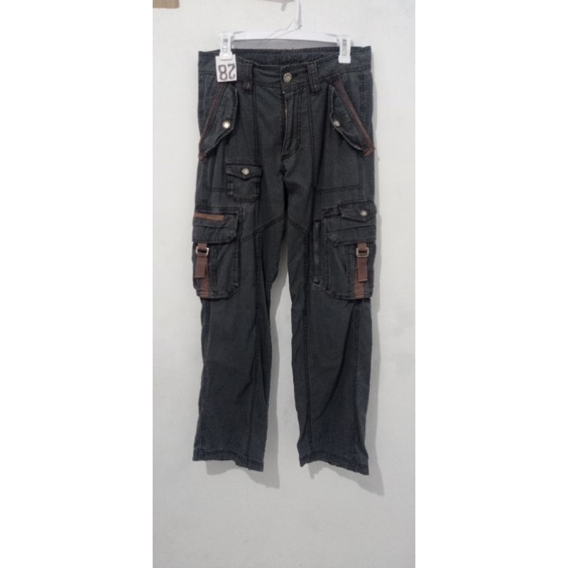 กางเกงคาร์โก้ Multi pocket Grey TBJ Jeans Size 29-31