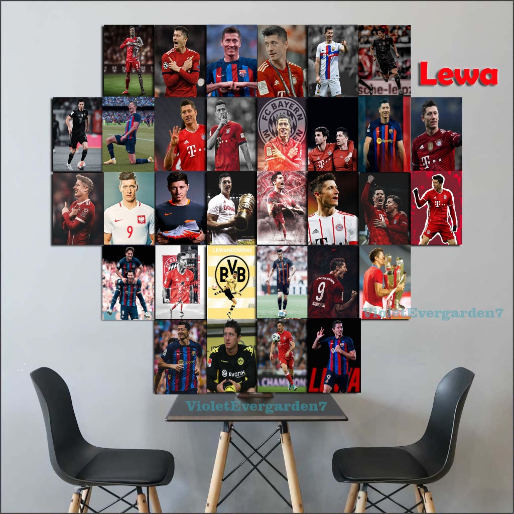 Zoyands Poster Vintage Goat Football/ C Ronaldo /L Messi /Neymar /Ozil /Lewa / Free Sticker / Free