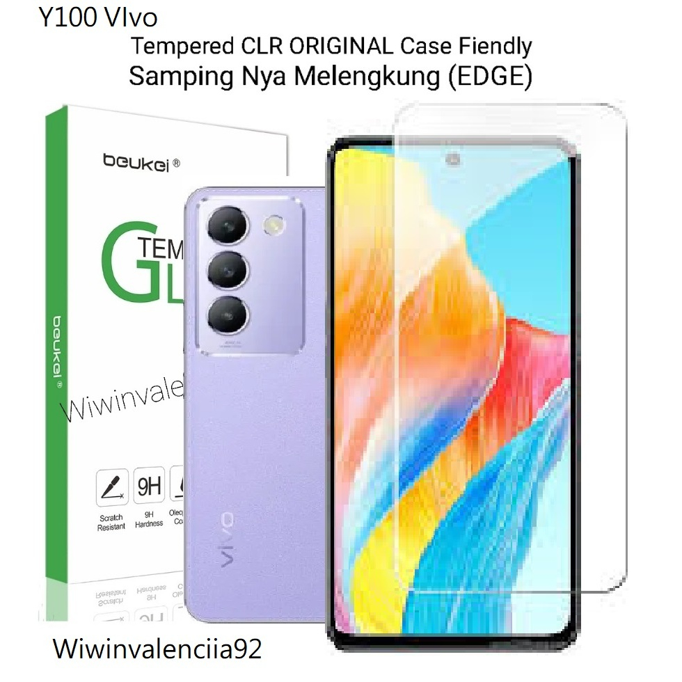 ต้นฉบับกระจกนิรภัย SUPER FULL UPGRADEFIT VIVO Y400 / Y100 5G / Y36 Y29 Y28 Y27 Y17s IQoo 12 Z7 Z7X V
