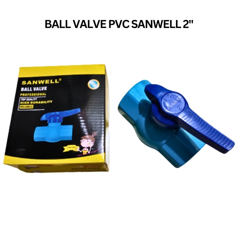 Lie766 วาล์วบอลวาล์ว บอล ก๊อกน้ํา PVC 2 นิ้ว SANWELL