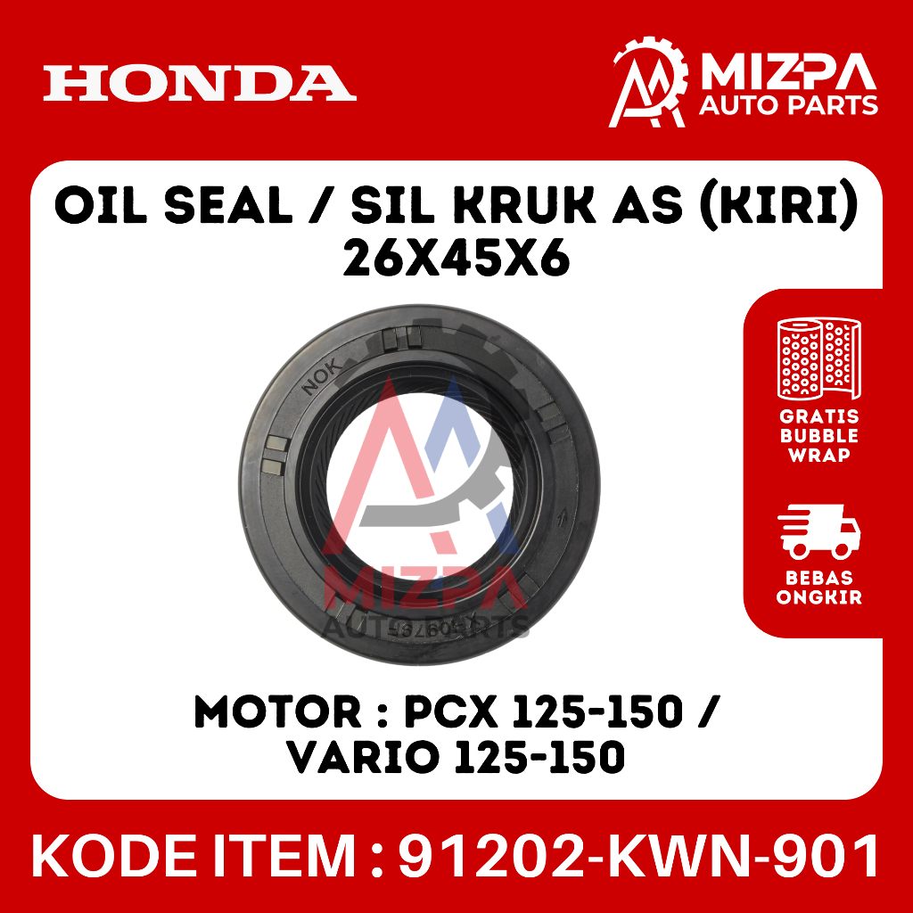 HONDA 91202-KWN-901 ซีลน้ํามันเพลาข้อเหวี่ยงซ้าย PCX Vario 125 150 eSP