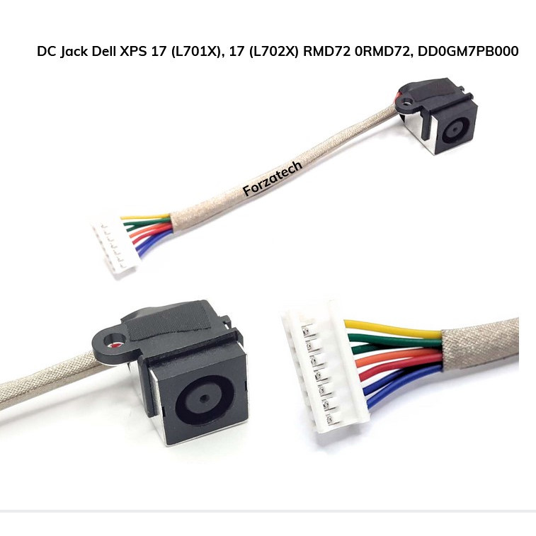 สายไฟ DC Jack XPS 17 (L701X) 17 (L702X) RMD72 0RMD72 DD0GM7PB000 ใหม่