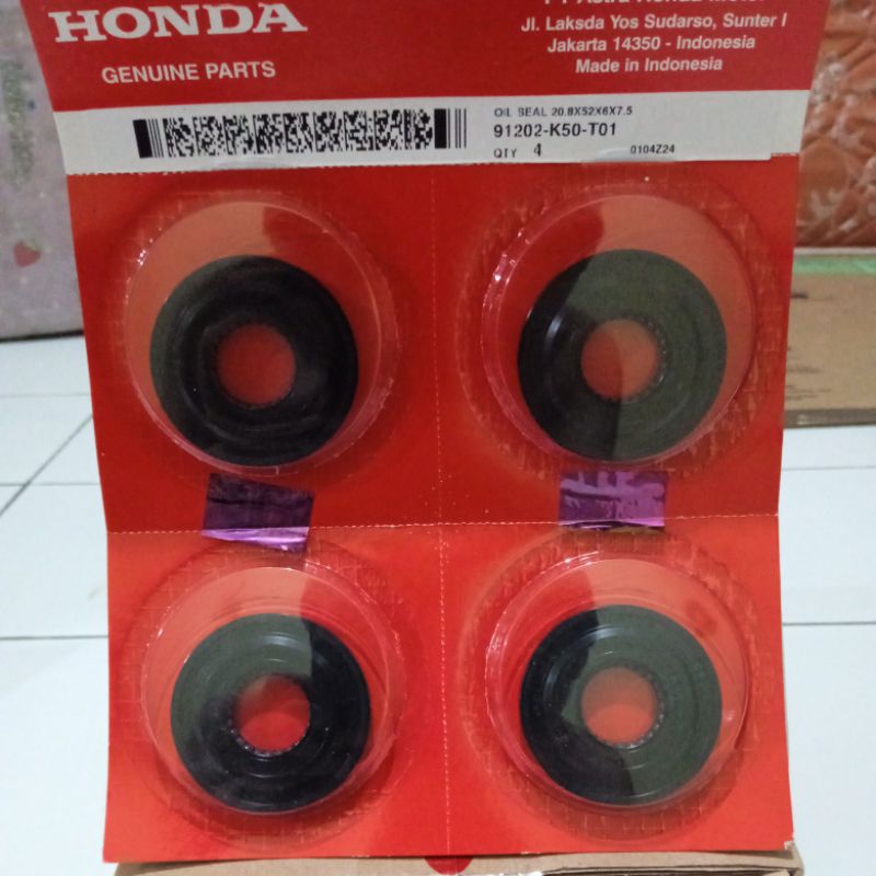 91202-K50T01 ซีลเพลาข้อเหวี่ยงซ้าย Vario 110 คาร์บูเรเตอร์ FI Beat 2013-2019 เดิม Honda