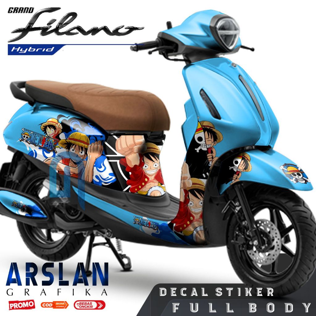 YAMAHA FILANO FULL BODY DECAL STICKER ONE PIECE CARTOON CONCEPT