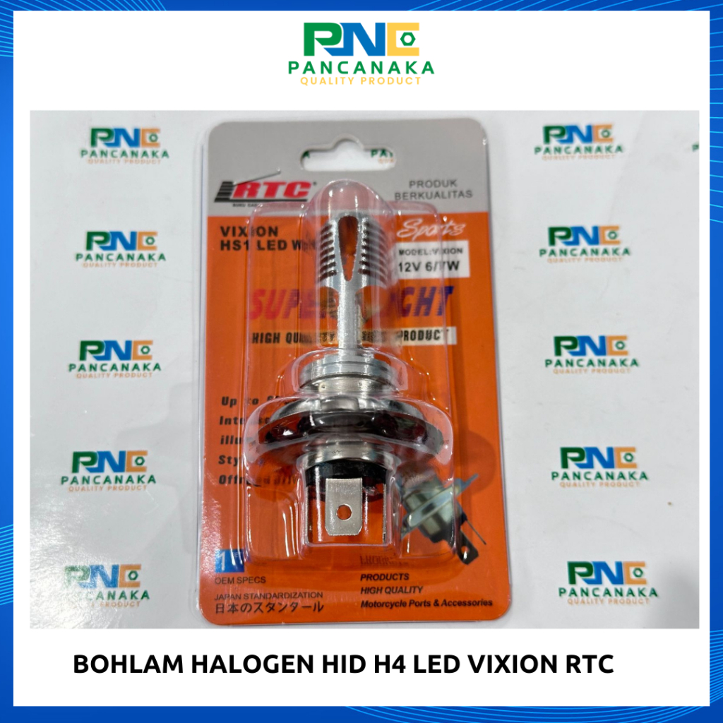หลอดไฟฮาโลเจน Hid 6 LED H4 Vixion 12V 6/7 W RTC