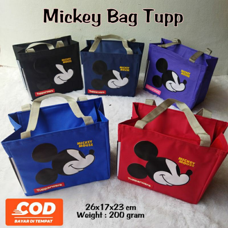 Tupperware Mickey Mouse Bag (Ice Flower Zipper) / กระเป๋าเดินทาง / กระเป๋าปิคนิค