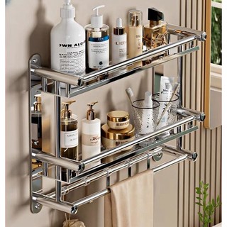 Sus304 Rak Sabun Dinding Kamar Mandi  /Rak Bumbu Dapur /Rak Gantung Stainless Rak Handuk Sabun Serbaguna Rak Handuk