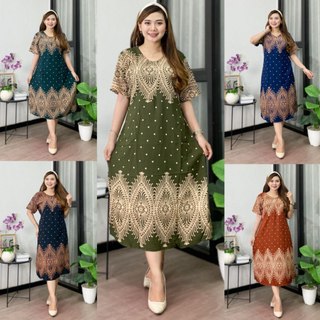 Daster Wanita Terbaru Rayon Busui Resleting Depan - Baju Tidur Daster Kekinian Lengan Pendek Motif Terbaru