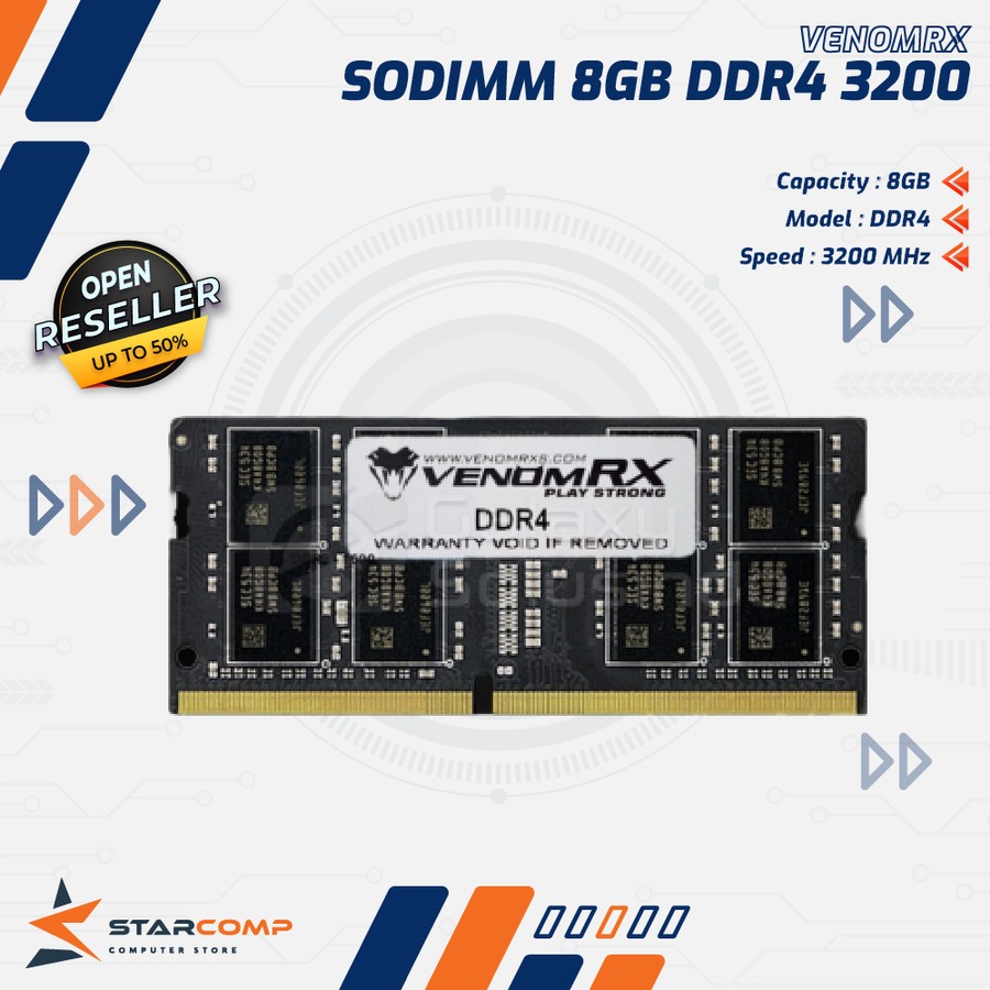 VenomRX SO-DIMM DDR4 8GB 3200Mhz RAM แล็ปท็อป