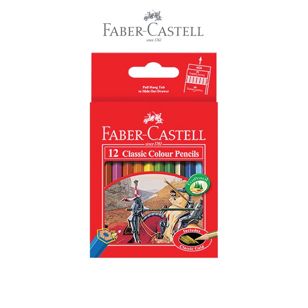 ดินสอสี Faber-castell Classic 12S | ดินสอสีสั ้ น Faber-castell - 12 สี