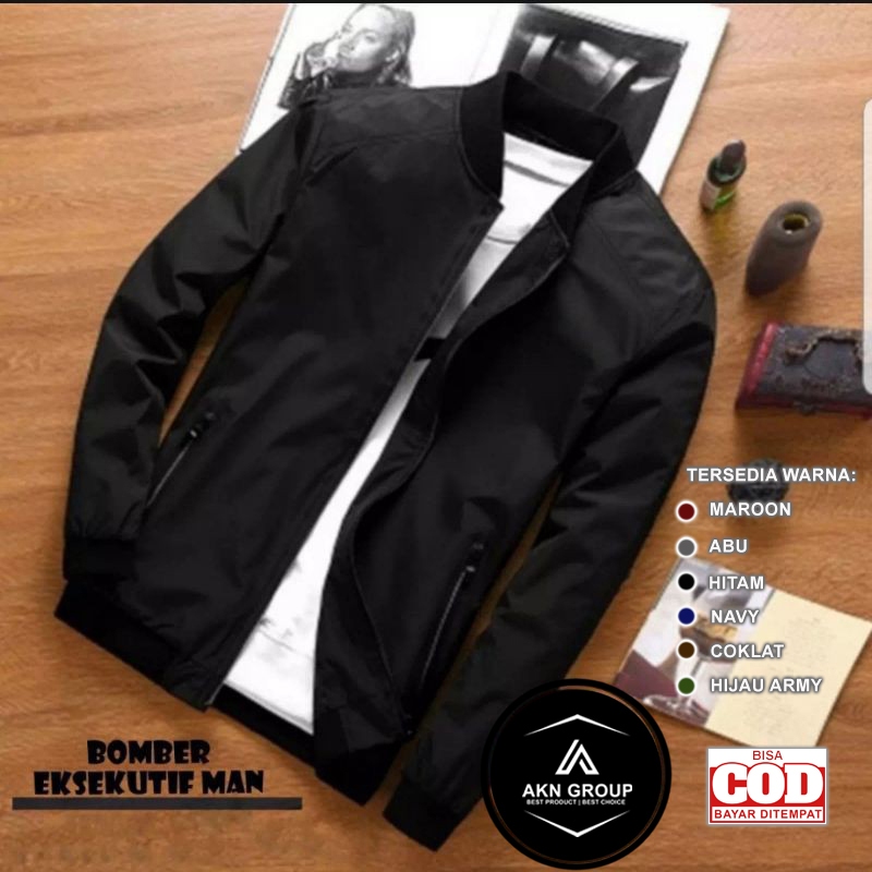 [ READY TO SHIP ] BOMBER MAN JACKET || EXECUTIVE BOMBER MAN || JD MENS PLAIN BOMBER JACKET