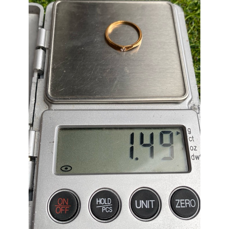แหวนแต่งงาน สีเงินโครเมี่ยม สีทอง 1.49 กรัม ไซซ์ 12